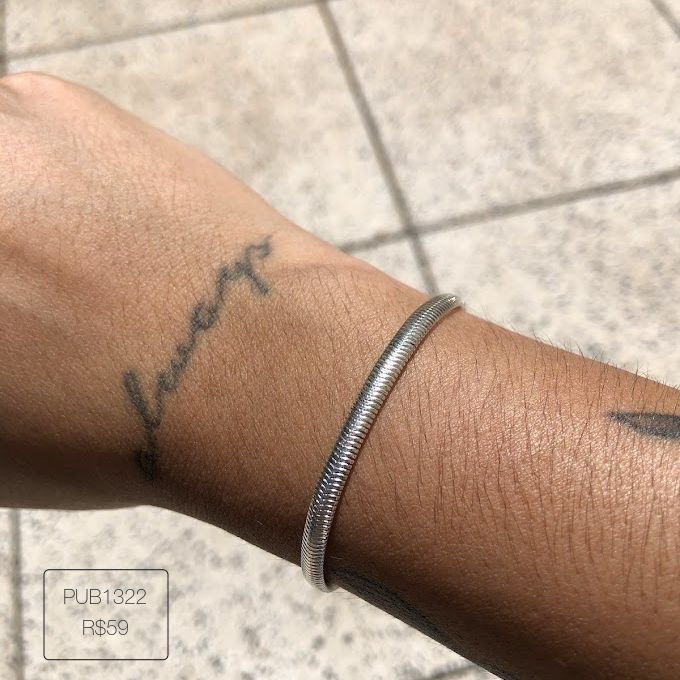 Pulseira Lacraia 4mm 2024/2 Lisa Prateada